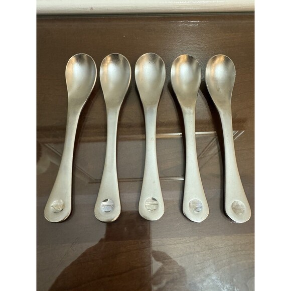 Robert Welch PENDULUM18/10 Stainless Satin Modern Set of 5 Teaspoons 6 3/8" - Picture 1 of 6